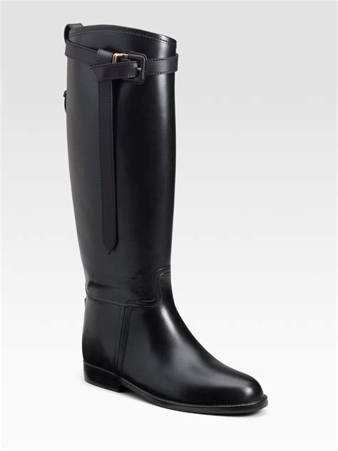 burberry black riding boots|burberry classic rain boots.